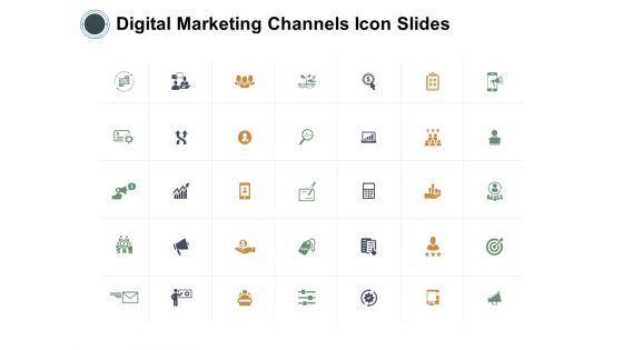 Digital Marketing Channels Icon Slides Compare Ppt Powerpoint Presentation Visual Aids