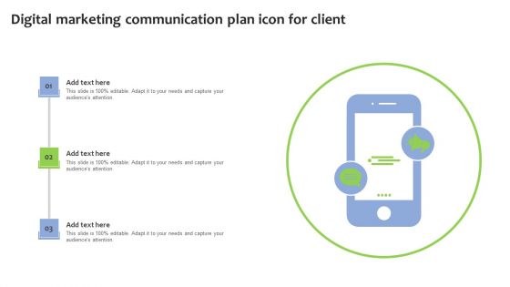 Digital Marketing Communication Plan Icon For Client Portrait PDF Digital Marketing Communication Plan Icon For Client Portrait PDF