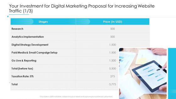Digital Marketing Proposal For Increasing Website Traffic Ppt PowerPoint Presentation Complete Deck With Slides