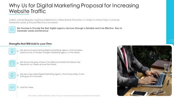Digital Marketing Proposal For Increasing Website Traffic Ppt PowerPoint Presentation Complete Deck With Slides