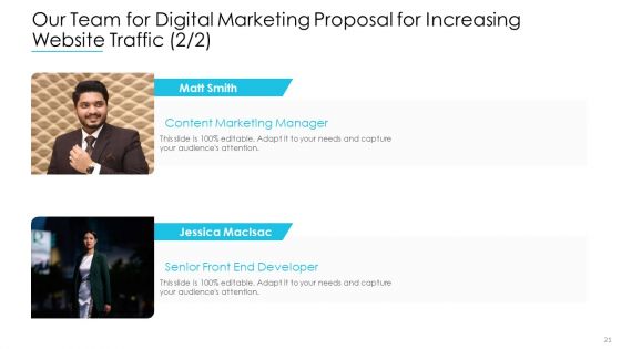 Digital Marketing Proposal For Increasing Website Traffic Ppt PowerPoint Presentation Complete Deck With Slides