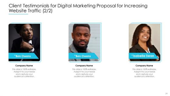 Digital Marketing Proposal For Increasing Website Traffic Ppt PowerPoint Presentation Complete Deck With Slides