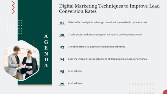 Digital Marketing Techniques To Improve Lead Conversion Rates Ppt PowerPoint Presentation Complete With Slides