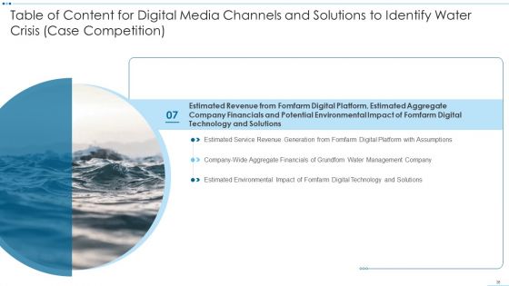 Digital Media Channels And Solutions To Identify Water Crisis Case Competition Ppt PowerPoint Presentation Complete Deck With Slides