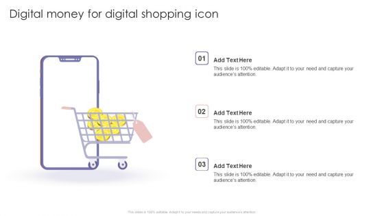 Digital Money For Digital Shopping Icon Ppt PowerPoint Presentation File Model PDF