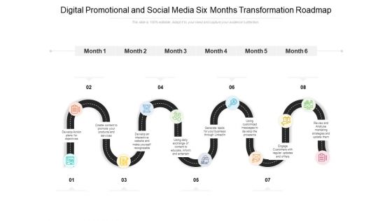 Digital Promotional And Social Media Six Months Transformation Roadmap Formats Digital Promotional And Social Media Six Months Transformation Roadmap Formats