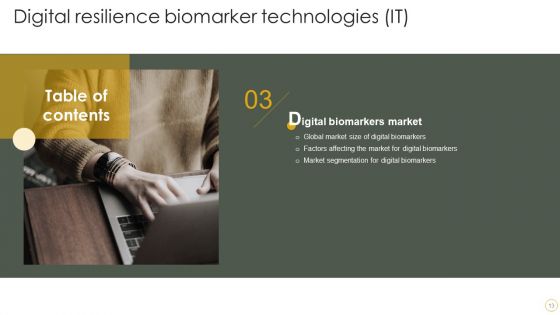 Digital Resilience Biomarker Technologies IT Ppt PowerPoint Presentation Complete Deck With Slides