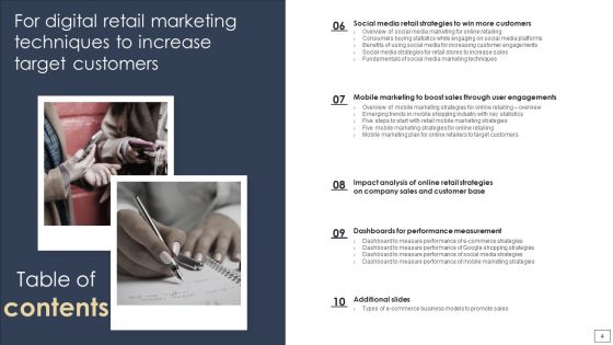 Digital Retail Marketing Techniques To Increase Target Customers Ppt PowerPoint Presentation Complete Deck With Slides