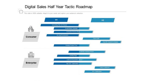 Digital Sales Half Year Tactic Roadmap Designs Digital Sales Half Year Tactic Roadmap Designs