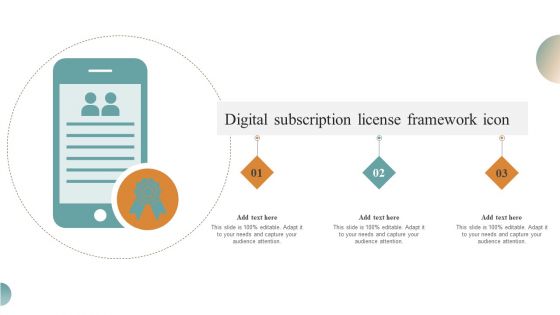 Digital Subscription License Framework Icon Infographics PDF