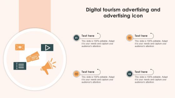 Digital Tourism Advertising And Advertising Icon Download PDF