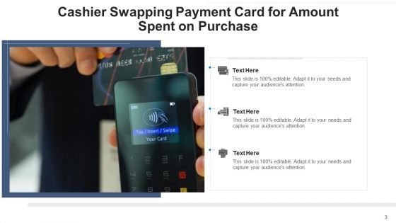 Digital Transaction Card Cashier Swapping Ppt PowerPoint Presentation Complete Deck With Slides