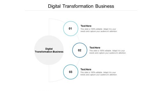 Digital Transformation Business Ppt PowerPoint Presentation File Files Cpb
