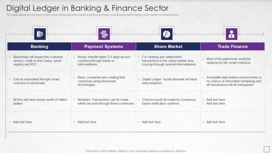 Digitized Record Book Technology Digital Ledger In Banking And Finance Sector Pictures PDF