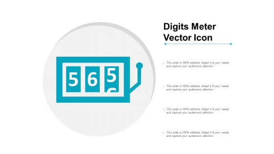 Digits Meter Vector Icon Ppt Powerpoint Presentation Inspiration Portfolio
