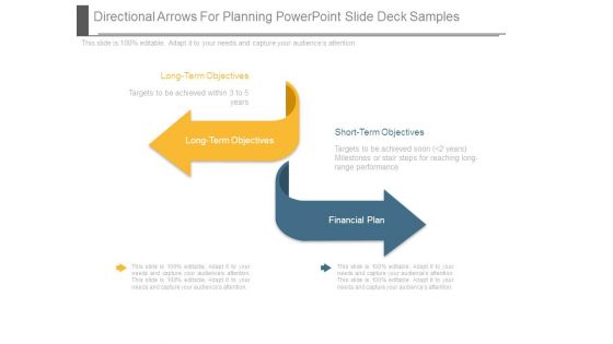 Directional Arrows For Planning Powerpoint Slide Deck Samples