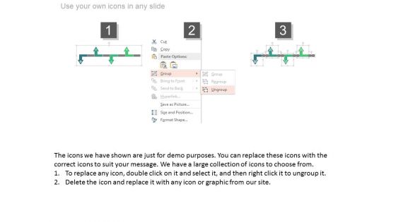 Directional Linear Timeline Diagram For Business Powerpoint Slides