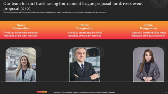 Dirt Track Racing Tournament League Proposal For Drivers Event Proposal Ppt PowerPoint Presentation Complete Deck With Slides