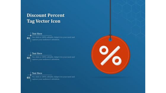 Discount Percent Tag Vector Icon Ppt PowerPoint Presentation Slides Format Ideas PDF