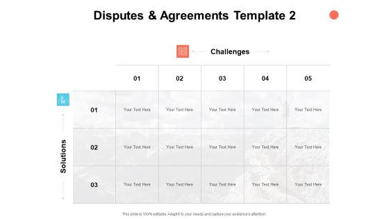 Disputes And Agreements Template Compare Ppt PowerPoint Presentation Ideas