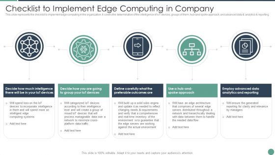 Distributed Computing Checklist To Implement Edge Computing In Company Ideas PDF