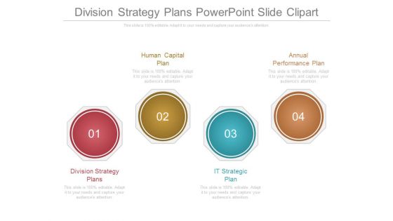 Division Strategy Plans Powerpoint Slide Clipart
