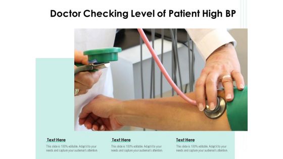 Doctor Checking Level Of Patient High BP Ppt PowerPoint Presentation Gallery Sample PDF