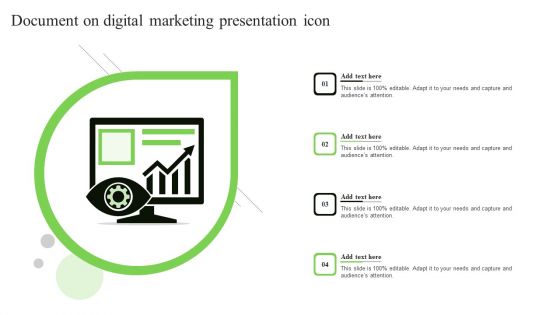 Document On Digital Marketing Presentation Icon Clipart PDF Document On Digital Marketing Presentation Icon Clipart PDF