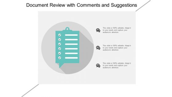 Document Review With Comments And Suggestions Ppt PowerPoint Presentation Icon Structure