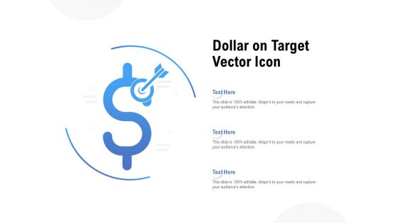 Dollar On Target Vector Icon Ppt PowerPoint Presentation Infographics Infographic Template