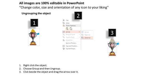 Dollar Trophy For Goal Success Powerpoint Templates