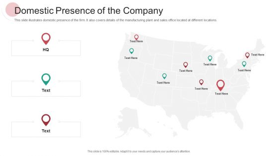 Domestic Presence Of The Company Ppt PowerPoint Presentation Outline Microsoft PDF