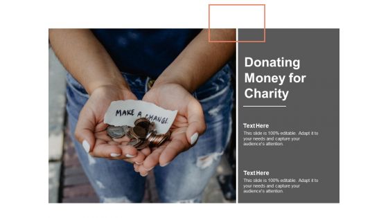 Donating Money For Charity Ppt Powerpoint Presentation Ideas Objects