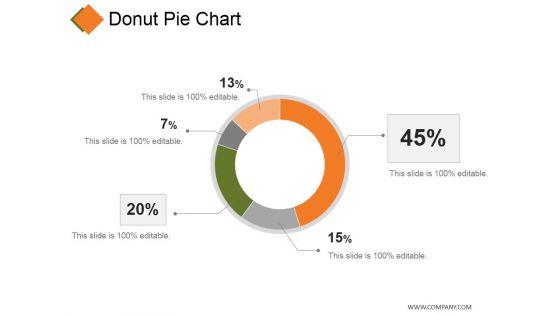 Donut Pie Chart Ppt PowerPoint Presentation Outline Graphics Example
