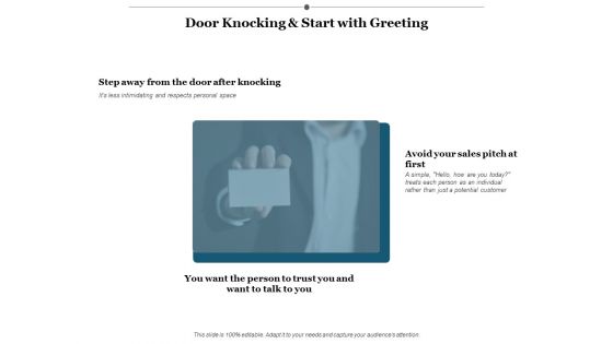 Door Knocking And Start With Greeting Ppt PowerPoint Presentation Ideas Deck