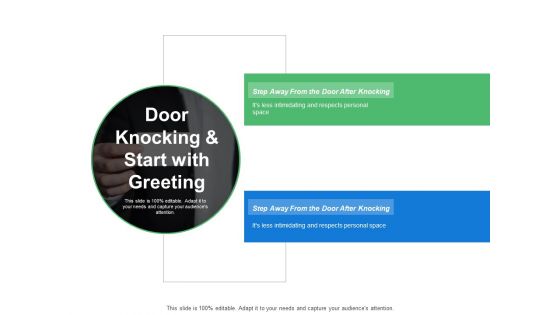 Door Knocking And Start With Greeting Ppt PowerPoint Presentation Ideas Layout Ideas
