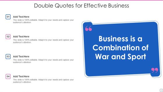 Double Quotes Ppt PowerPoint Presentation Complete With Slides