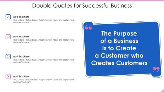 Double Quotes Ppt PowerPoint Presentation Complete With Slides