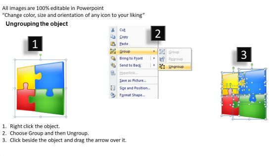 Download 4 Jigsaw Puzzles Team PowerPoint Slides And Editable Ppt Templaes