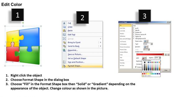 Download 4 Jigsaw Puzzles Team PowerPoint Slides And Editable Ppt Templaes