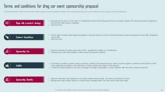Drag Car Event Sponsorship Proposal Ppt PowerPoint Presentation Complete Deck With Slides