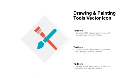Drawing And Painting Tools Vector Icon Ppt PowerPoint Presentation Show Graphics