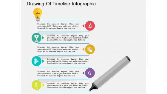 Drawing Of Timeline Infographic Powerpoint Template