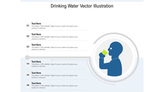 Drinking Water Vector Illustration Ppt PowerPoint Presentation File Mockup PDF