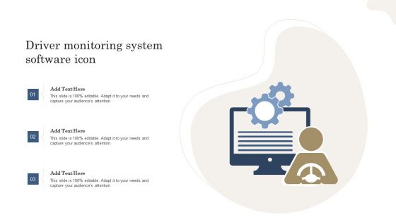 Driver Monitoring System Software Icon Template PDF