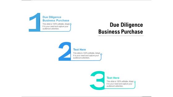 Due Diligence Business Purchase Ppt PowerPoint Presentation Styles Inspiration Cpb