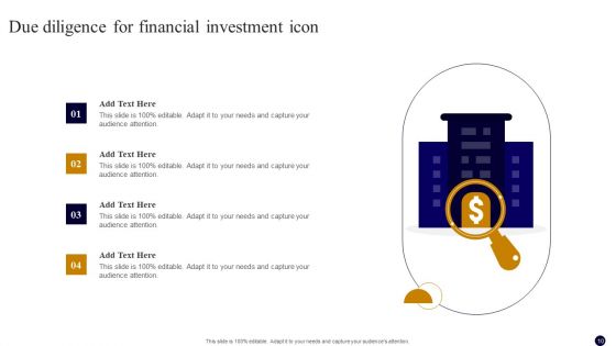 Due Diligence For Financial Investments Ppt PowerPoint Presentation Complete Deck With Slides