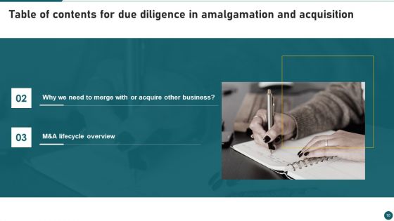Due Diligence In Amalgamation And Acquisition Ppt PowerPoint Presentation Complete With Slides