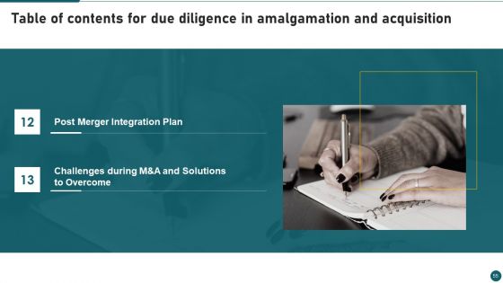 Due Diligence In Amalgamation And Acquisition Ppt PowerPoint Presentation Complete With Slides