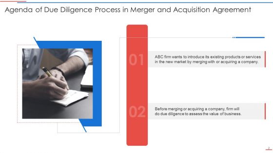 Due Diligence Process In Merger And Acquisition Agreement Ppt PowerPoint Presentation Complete Deck With Slides